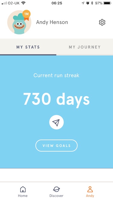 Two year daily meditation streak